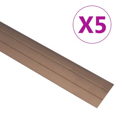 vidaXL Talni profili 5 kosov aluminij 90 cm rjavi