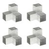 vidaXL Spojniki za stebre 4 kosi Y oblike pocinkana kovina 101x101 mm