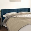 vidaXL Vzglavje z u&scaron;esi temno modro 183x16x78/88 cm žamet
