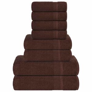 vidaXL 8-delni komplet brisač FROGN rjave barve 360 g/m&sup2;