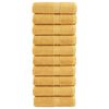 vidaXL Premium brisače za goste SOLUND 10 kosov zlate barve 30x50 cm 600 g/m&sup2;
