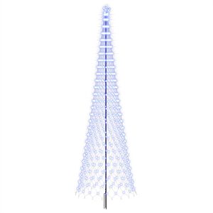 vidaXL LED božično drevesce EKENAS 500 cm 550 LED Modra elezo Črna