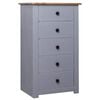 vidaXL Komoda siva 46x40x89 cm borovina Panama Range