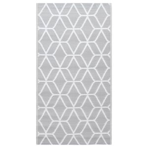 vidaXL Zunanja preproga ARAKIL siva 190x290 cm PP