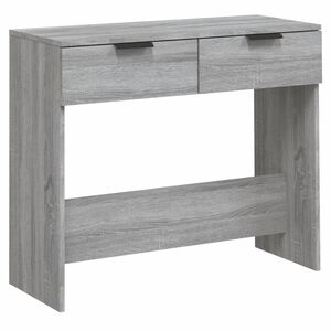 vidaXL Konzolna mizica siva sonoma 90x36x75 cm konstruiran les