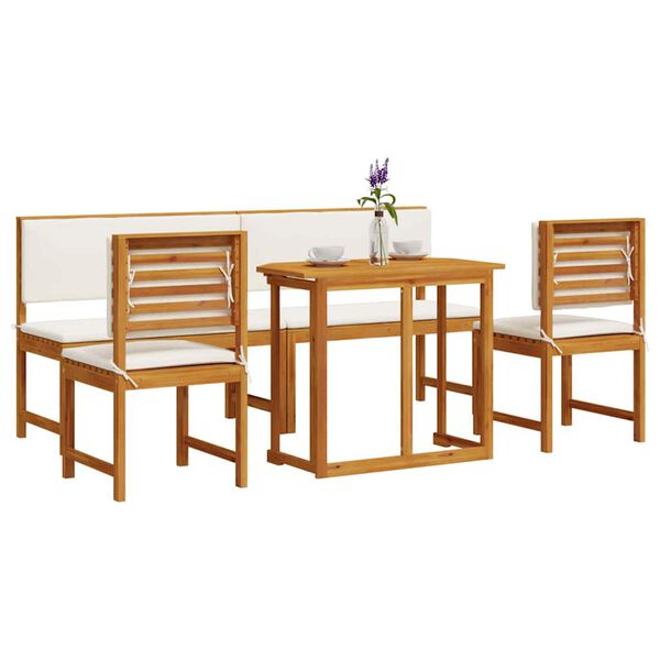 vidaXL Vrtnik Bistro Set 5 pcs Rjava Masiven les akacije