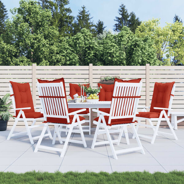 vidaXL Blazina za stol 6 kosov melanž rdeča 120x50x7 cm blago