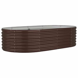 vidaXL Visoka greda iz cinkanega jekla 152x80x36 cm rjava