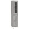 vidaXL Visoka omara siva sonoma 34,5x34x180 cm inženirski les