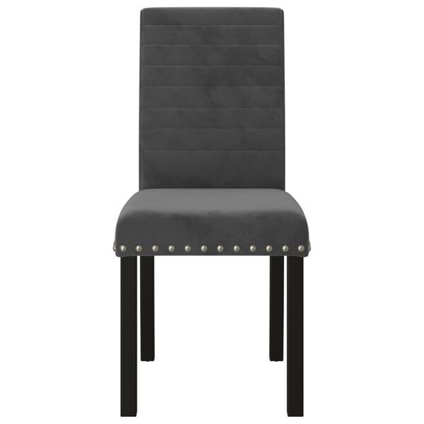 vidaXL Jedilni stoli 2 kosa temno siv žamet