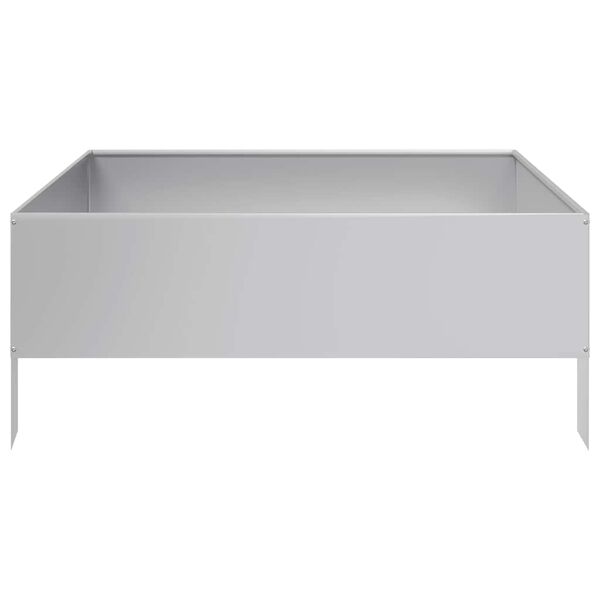 vidaXL Vrtna visoka greda 100x100x25 cm pocinkano jeklo