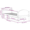 vidaXL Posteljni okvir z 2 predaloma bela trdna borovina 90x200 cm
