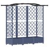 vidaXL Dvignjeno leži&scaron;če s trellisom in streho Siva 163 x 40 x 123 cm