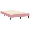vidaXL Box spring postelja z vzmetnico LED Pink 120x220 cm Velvet