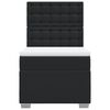 vidaXL Box spring postelja z vzmetnico črna 90x200 cm umetno usnje