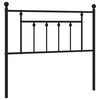 vidaXL Kovinsko nadomestno vzglavje črno 107 cm
