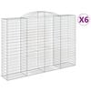 vidaXL Obokane gabion ko&scaron;are 6 kosa 300x50x200/220 cm pocinkano železo