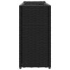 vidaXL Vrtna korita z 2 loncema 2 kosa črna 90x20x40 cm poli ratan