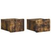 vidaXL Stenski nočni omarici 2 pcs Dimljen hrast 33 x 34,5 x 24 cm