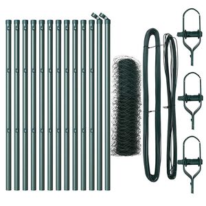 vidaXL Heksagonalna podpora za ograjo 25 x 0,4 m Jeklo s PVC premazom