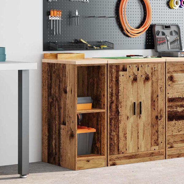 vidaXL Garažna omara za shranjevanje 30x51x85 cm trdna borovina