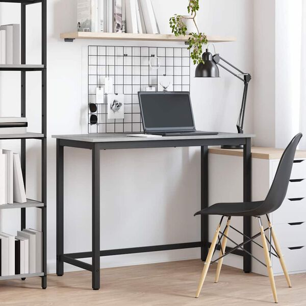 vidaXL miza Siva Sonoma 80 x 50 x 76,5 cm Inženirski les in jeklo