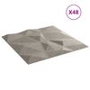 vidaXL Stenski paneli 48 kosov betonsko sivi 50x50 cm XPS 12m&sup2; diamant