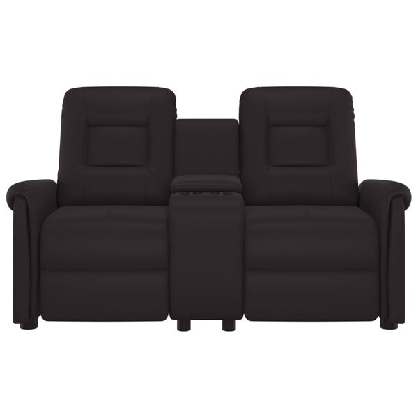 vidaXL Masažni dvosed z držali za skodelico črn