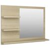 vidaXL Kopalni&scaron;ko ogledalo sonoma hrast 60x10,5x45 cm iverna plo&scaron;ča