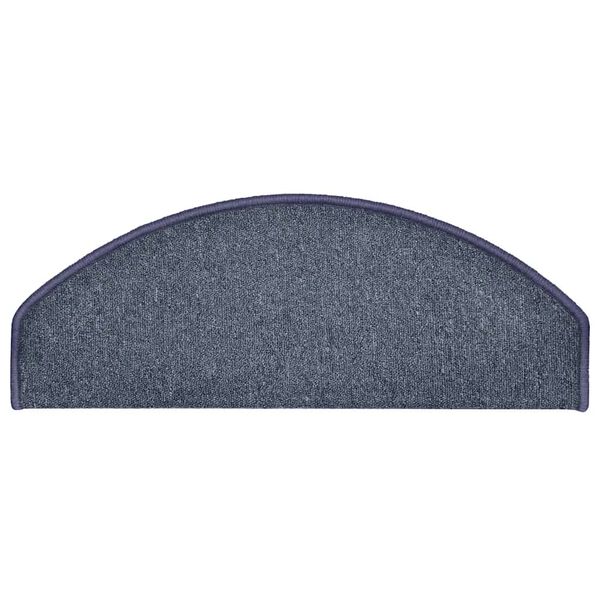 vidaXL Stopni&scaron;čne preproge 30 kosov 65x24x4 cm temno sive in modre polkrožne velike