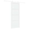 vidaXL Drsna vrata 83 x 211 cm Inženirski les Bela