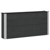 vidaXL Vrtna visoka greda Črna 150 x 30 x 72 cm WPC in aluminij