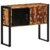 vidaXL Konzolna omarica večbarvna 90x35x75 cm trden predelan les