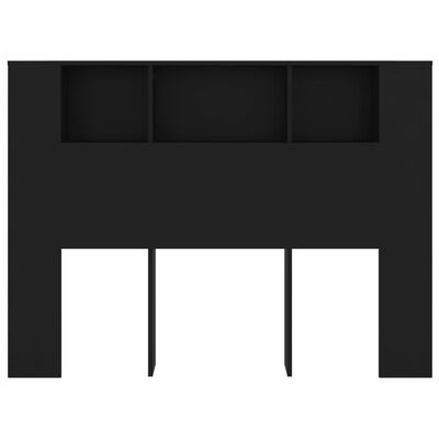 vidaXL Vzglavna omarica črna 140x18,5x104,5 cm