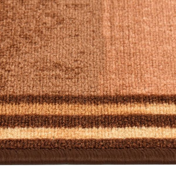 vidaXL Tepih tekač z gelom proti drsenju bež kocke 67x150 cm