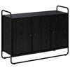 vidaXL Komoda Črni hrast 102 x 35 x 75 cm Predelan les