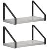 vidaXL Stenske police 2 kos Betonsko siva 30 x 16 x 15,5 cm
