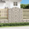 vidaXL Obokane gabion košare 4 kosi 200x50x220/240 cm pocinkano železo
