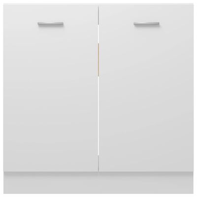 vidaXL Spodnja omarica za umivalnik bela 80x46x81,5 cm iverna plošča