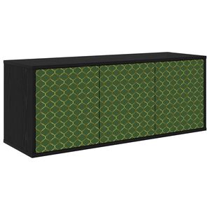 vidaXL Stenska TV omarica GELEEN 102 x 33 x 40 cm Črni hrast