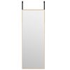vidaXL Ogledalo za vrata zlato 30x80 cm steklo in aluminij