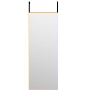 vidaXL Ogledalo za vrata zlato 30x80 cm steklo in aluminij