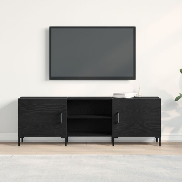 vidaXL Komplet TV omaric Črna Orehovina 150 x 30 x 50 cm