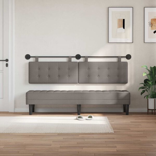 vidaXL Visoki naslon za glavo Taupe 190 x 55 x 5 cm blago