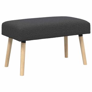 vidaXL klop Enobarvno Temno siva 80 x 40 x 46 cm Boucl&eacute;