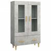 vidaXL Visoka omarica betonsko siva 70x31x115 cm konstruiran les