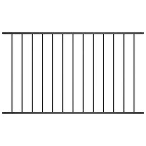 vidaXL Ograjni panel Woerden pra&scaron;no barvano jeklo 163x100 cm črna