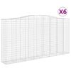 vidaXL Obokane gabion ko&scaron;are 6 kosa 400x50x200/220 cm pocinkano železo