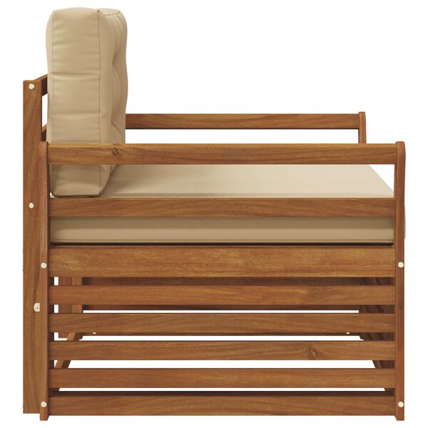 vidaXL Zunanja garnitura za sedenje Masivno akacijevo les in poliester