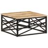 vidaXL Klubska mizica 68x68x35 cm trden mangov les